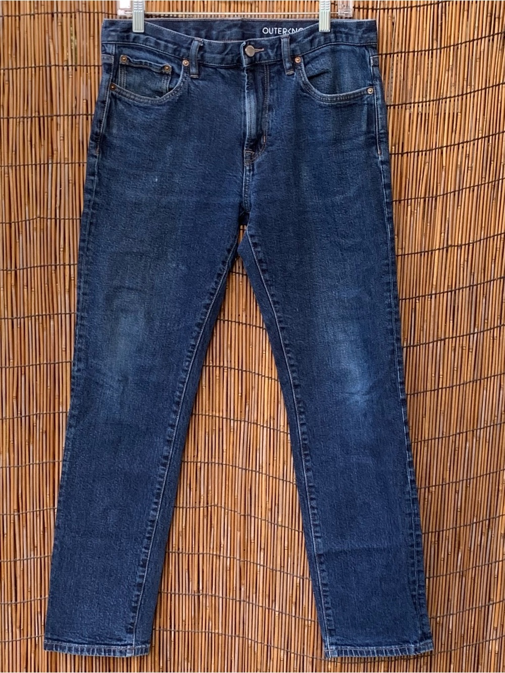 Outerknown Men's Dark Blue Straight-Leg SEA Jeans 32 X 32